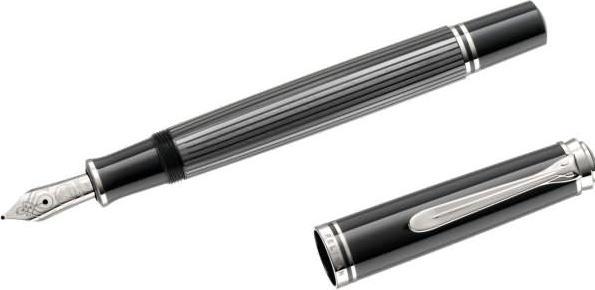 Produktbild Pelikan Füllhalter Souverän M605 Stresemann Sw 14-K/585 M Geschenkbox (schwarz-anthrazit, 1 x)