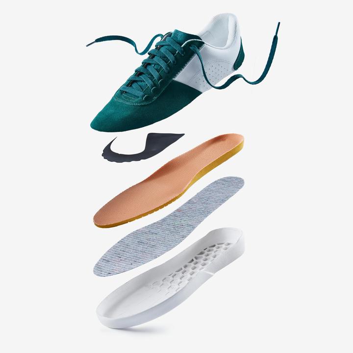Produktbild Decathlon Skateschuhe Damen/Herren niedrig Cupsoles - Crush 500 grün/weiss (44)