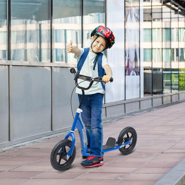 Actual product image Homcom Children's scooter anti-slip tread, metal bike stand for parking