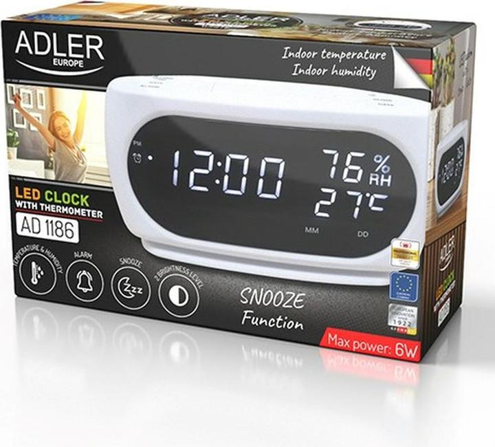 Produktbild Adler Budzik AD 1186 white