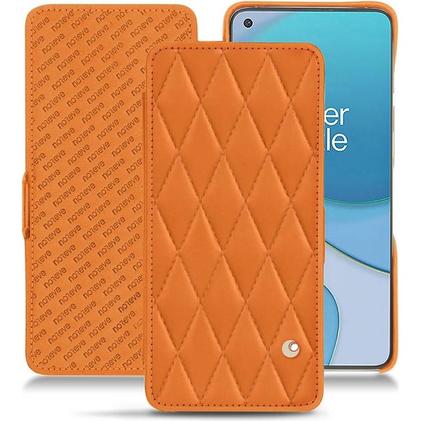 Thumbnail - Noreve Lederschutzhülle horizontal (OnePlus 8T), Smartphone Hülle, Orange