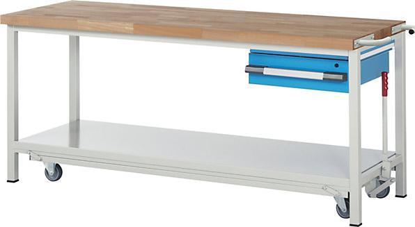 Actual product image eurokraft pro Workbench, mobile (200 cm, 70 cm)