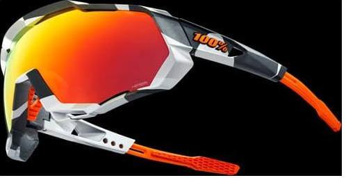 Actual product image 100% Glasses Speetrap Soft Tact (Grey, Hiper Red)