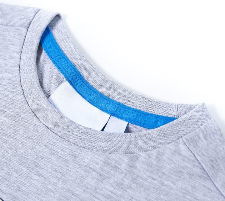 Produktbild vidaXL Kinder-T-Shirt Grau 92,Material: 95 % Baumwolle. 5 (92)