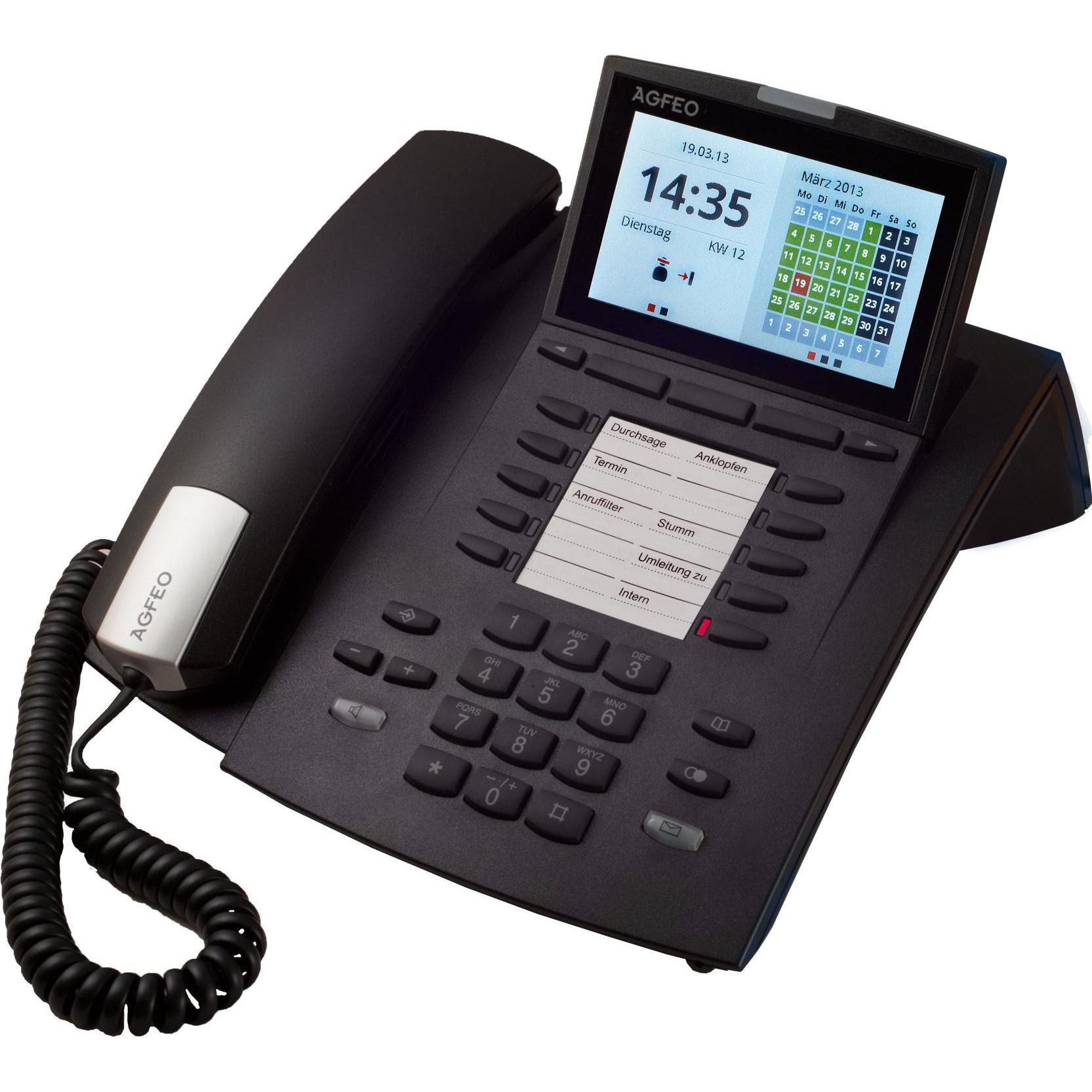 Agfeo ST 45 zwart, Telefoon, Zwart