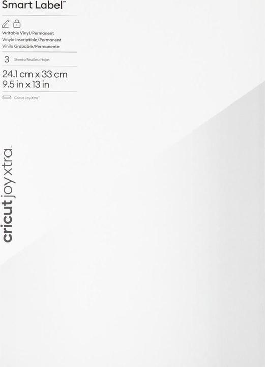 Produktbild Cricut Vinylfolie Joy Xtra Smart perm. 24 x 33 cm, 3 Stück, Weiss