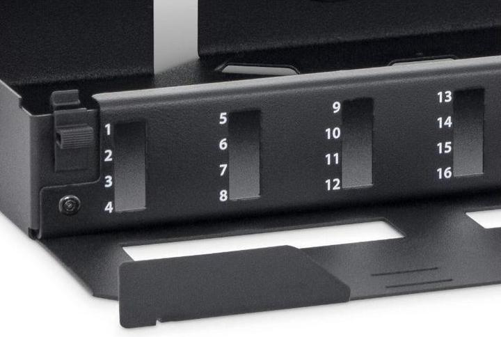 Produktbild Triton RAC-FO-X78-A1 - Ausziehbares Opto-Patch-Panel 1HE für 12 LC-D Stecker quad, RAL 9005, grau