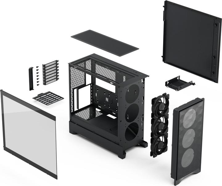 Produktbild Fractal Pop 2 Air Black TG (schwarz, Tempered Glass) (ATX, mATX, Mini-ITX)