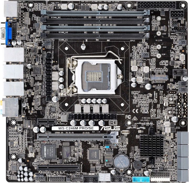 Actual product image ASUS WS C246M PRO/SE (LGA 1151, Intel C246, mATX)