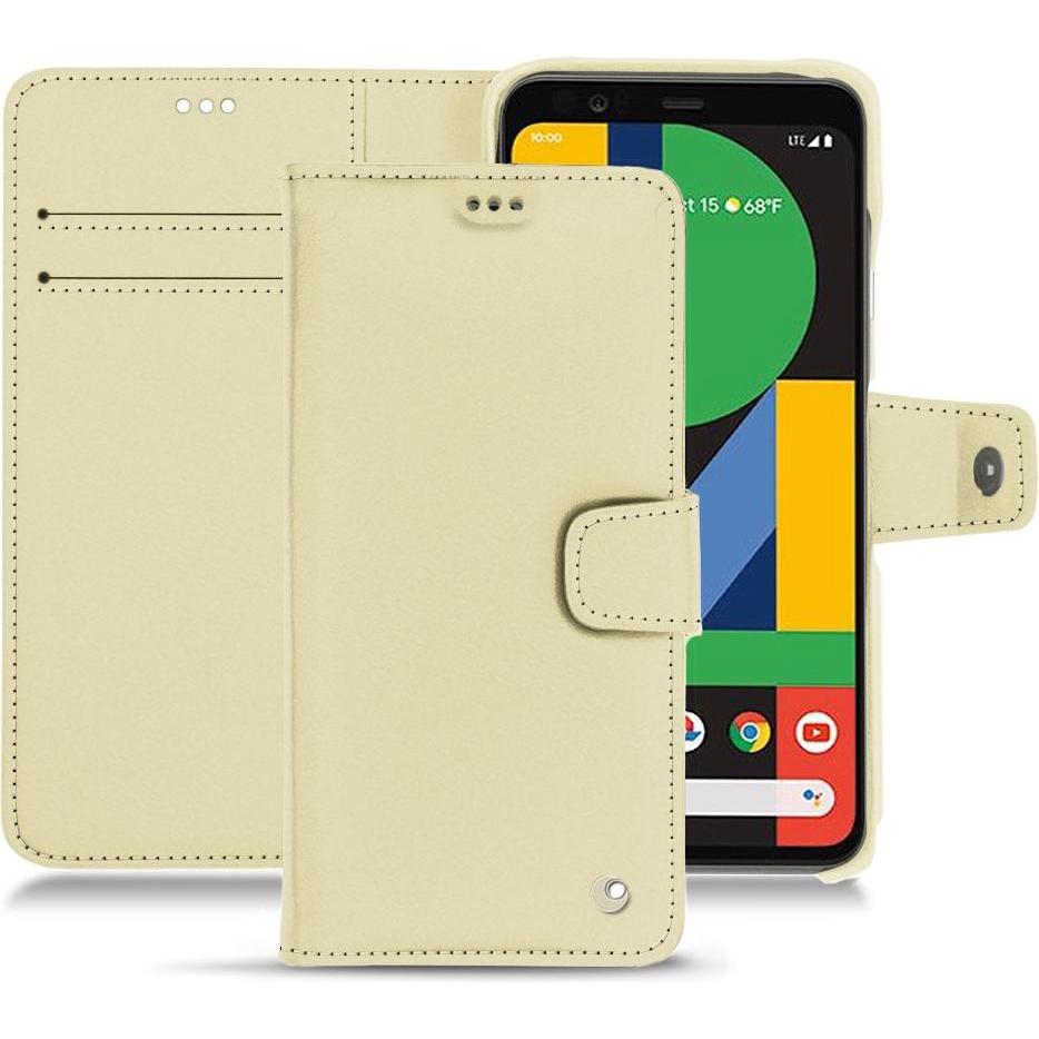 Noreve Lederschutzhülle Wallet (Google Pixel 4 XL), Smartphone Hülle, Beige