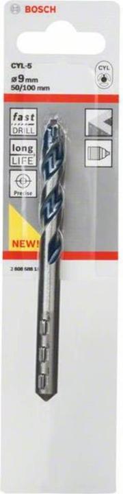 Produktbild Bosch Professional Zubehör Betonbohrer CYL-5, Blue Granite, 9 x 50 x 100 mm (9 mm)