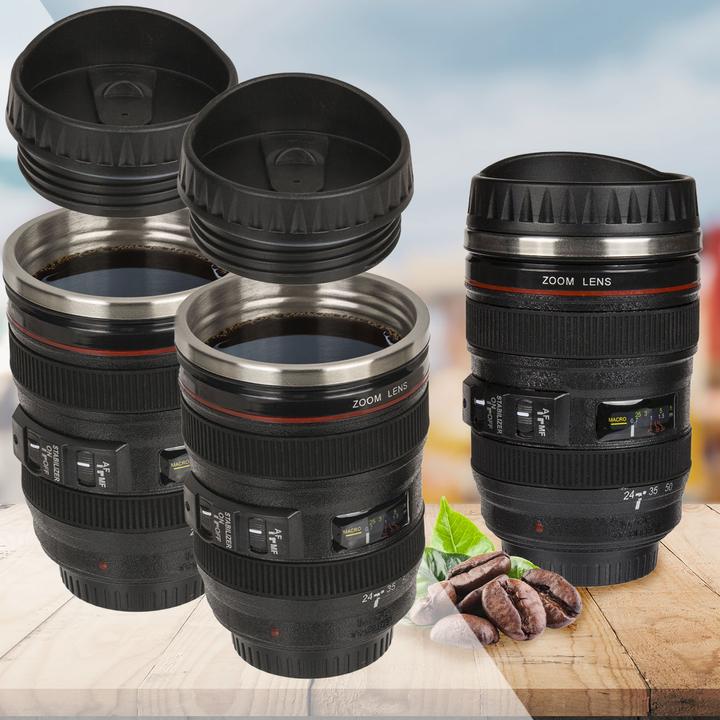 Immagine prodotto Out of the blue Set di 2 tazze da caffè con design a lente di macchina fotografica, 350 ml (350 ml, 2 x)