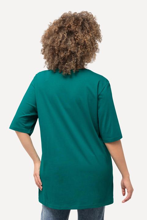 Actual product image Ulla Popken Basic Round Neck Short Sleeve Relaxed Fit Tee (54)