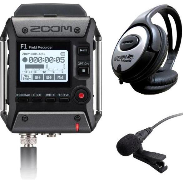 Zoom F1-LP Field Rekorder mit Mikrofon mit Kopfhörer (Handheld), Audiorecorder