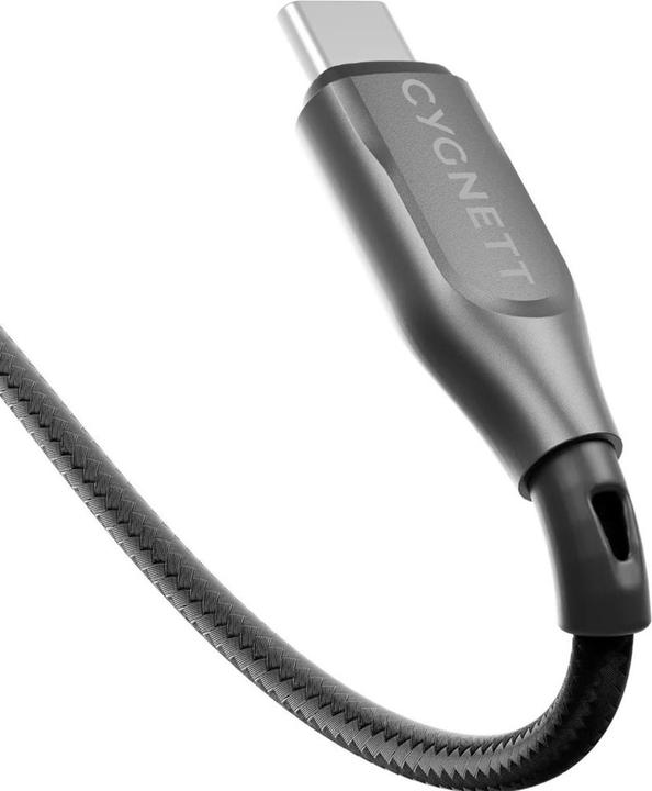 Productafbeelding Cygnett Gepantserde USB-C naar USB-C 60W snellaadkabel USB 2.0 (50cm, zwart) (0.50 m, USB 2.0, 60 W)