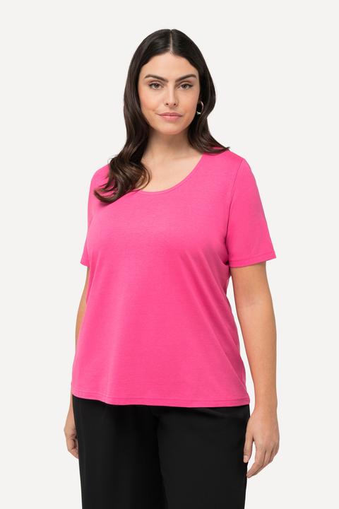 Produktbild Ulla Popken T-Shirt, Modalmix, Classic, Rundhals, Halbarm (56)