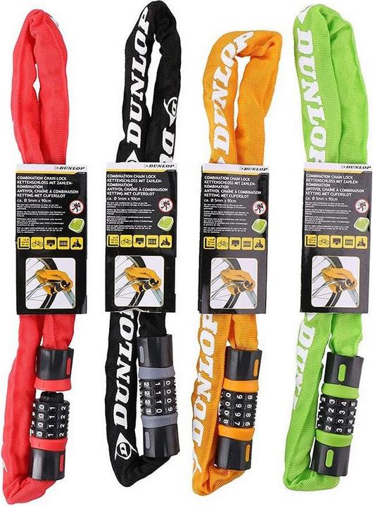 Image du produit Dunlop Serrure à chaîne à combinaison (90 cm)