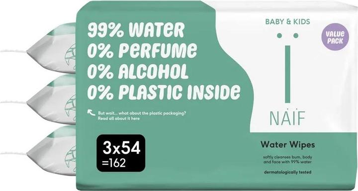 Naïf Wasser-Babyfeuchttücher (3 x 54 Stk.)