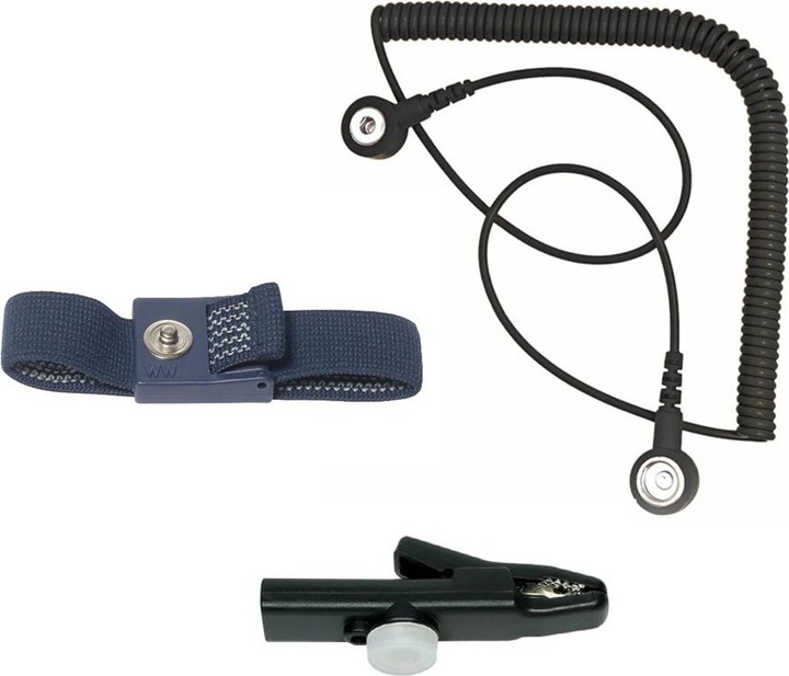 Actual product image Bernstein ESD wrist strap contact bracelet with spiral cable (Static protection)