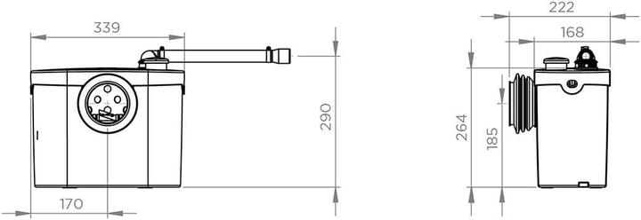 Image du produit SFA Petit système de relevage pour WC SaniBroy UP