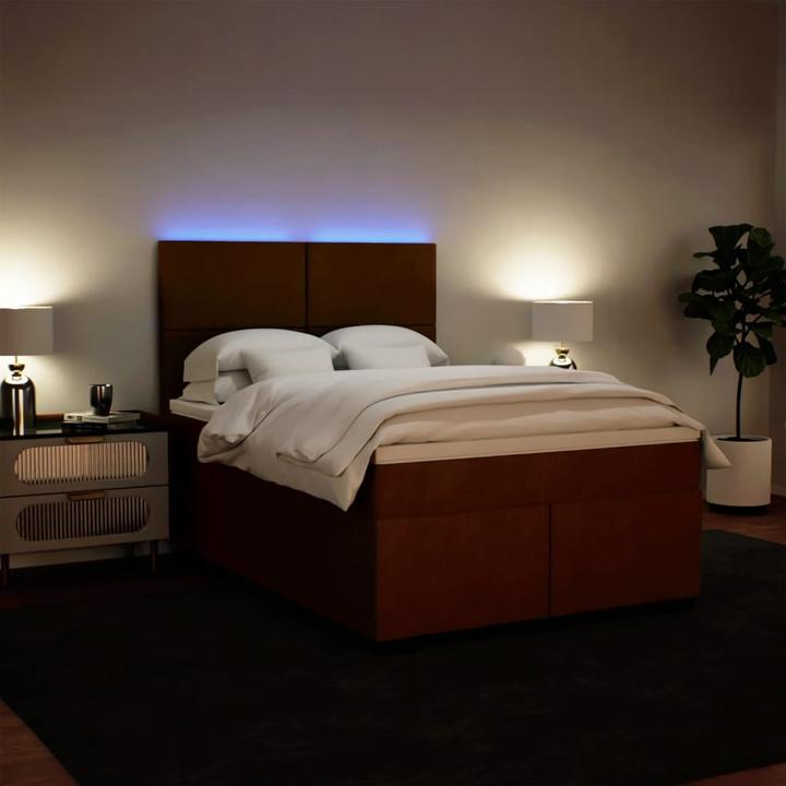 Produktbild vidaXL Bo x springbett mit Matratze 140 x 200 cm Samt (140 x 200 cm)