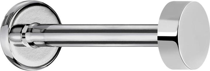 Actual product image Star Piercing Micro Labret Innengewinde silber mit flachem Zylinder (without brass, Titanium)