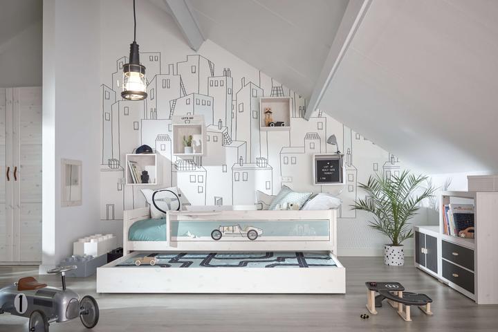 Image du produit Lifetime Kidsrooms Lit de base avec plancher roulant Road Trip Race Complet (90 x 200 cm)