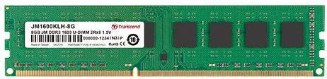 Actual product image Transcend DDR3 PC 1600 CL11 JetRam, JM1600KLU-2G (1 x 2GB, 1600 MHz, DDR3-RAM, DIMM)