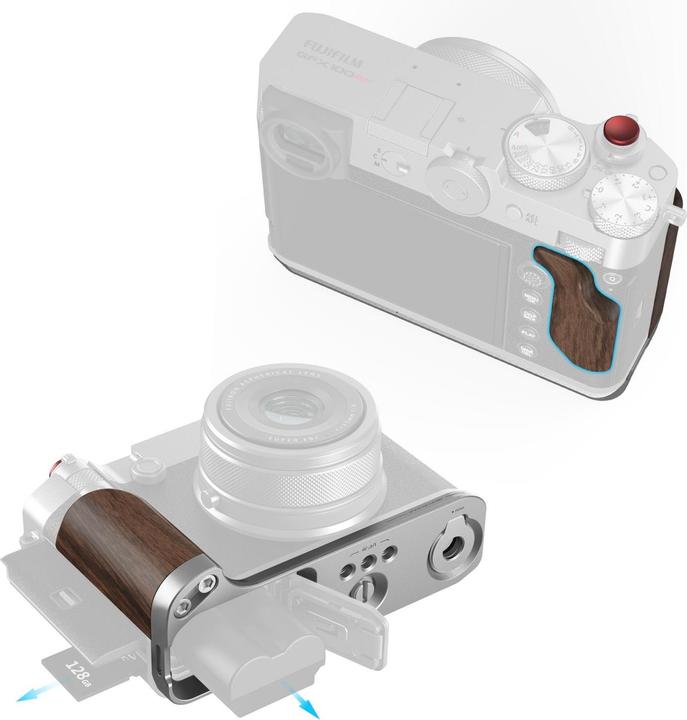 Produktbild SmallRig L-Winkel mit Holzgriff für FUJIFILM GFX100RF Silber