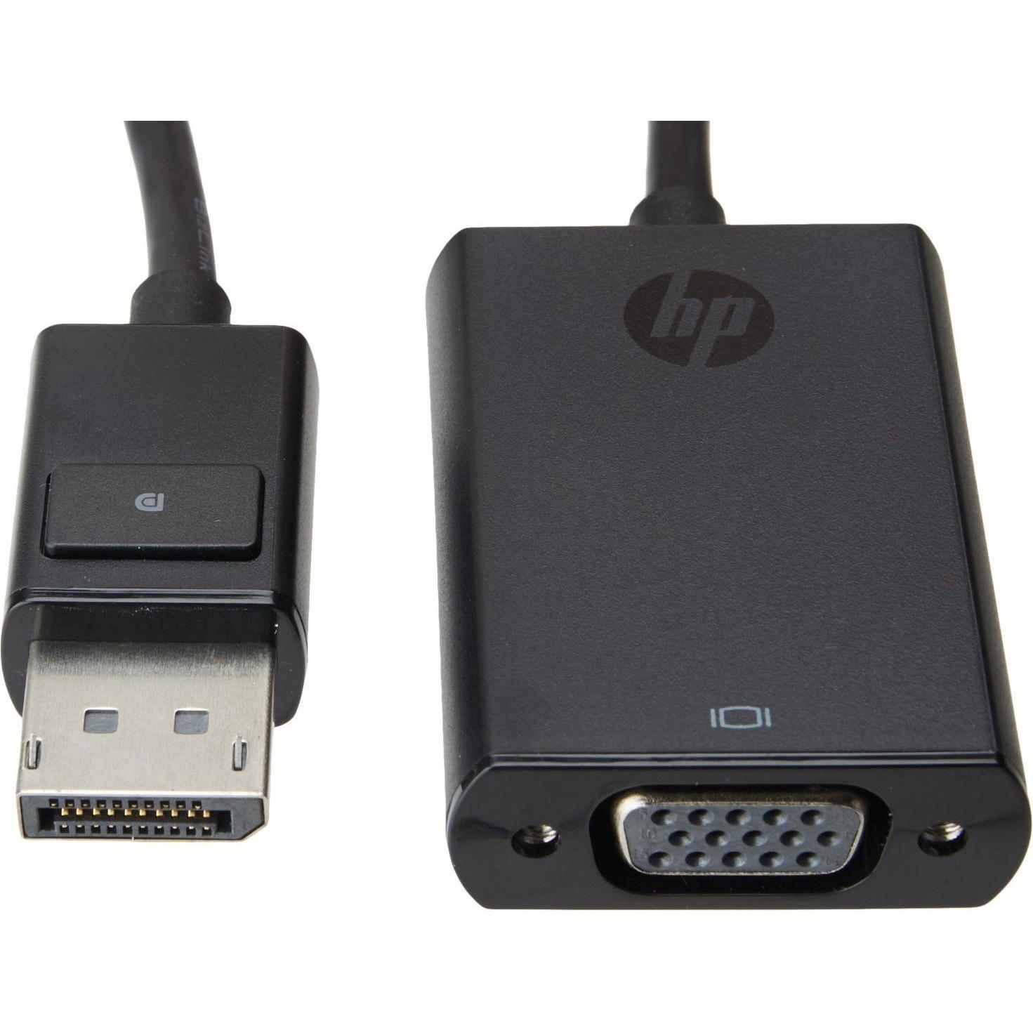 Thumbnail - HP DisplayPort zu VGA Adapter (VGA, 20 cm), Data + Video Adapter, Schwarz