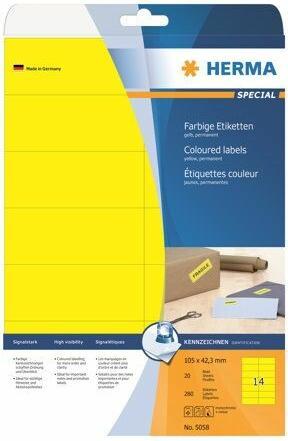 Produktbild HERMA Farbige Etiketten A4 ablösbar