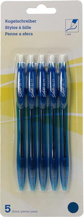 Scriva Kugelschreiber DJ77 (blue/transparent, 5 x)