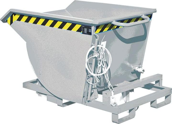 Actual product image eurokraft pro Tilting container for chips, with polyamide wheels (300 l)