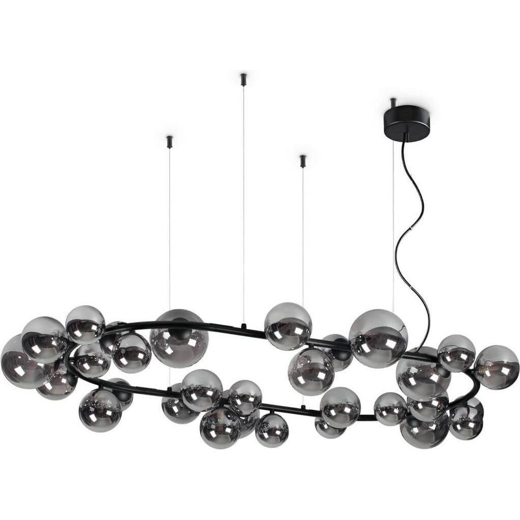 Ideal lux, Pendelleuchte, PERLAGE G9 Pendelleuchte 30x dimmbar Rauchglas warmweiss 296753 (G9, 370 lm)