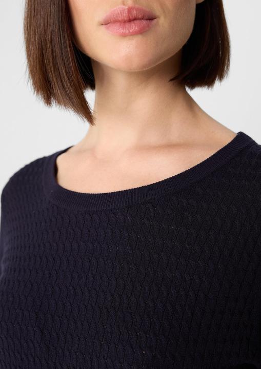 Produktbild Comma Strickpullover Strickpullover aus Viskosemix mit Zopfmuster (36)