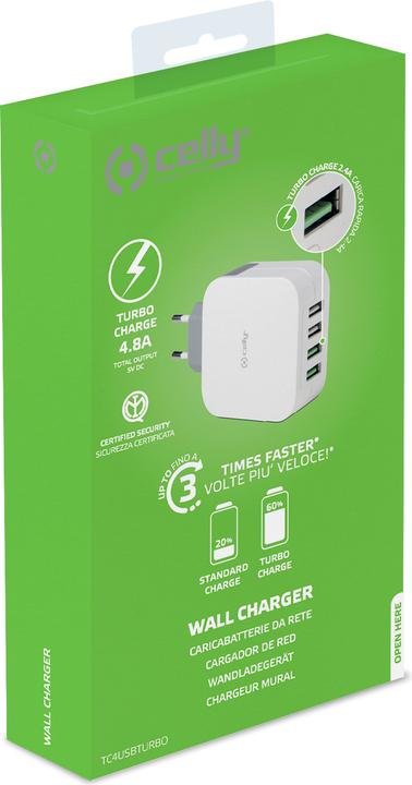 Actual product image Celly Turbo Wall Charger