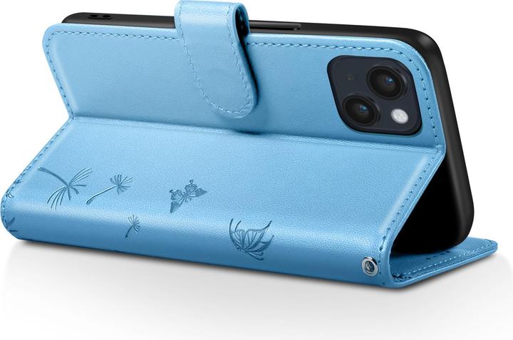 Image du produit Zanaé Wallet Etui iPhone 13/14 Blumen Schmetterling (Apple iPhone 13, Apple iPhone 14)