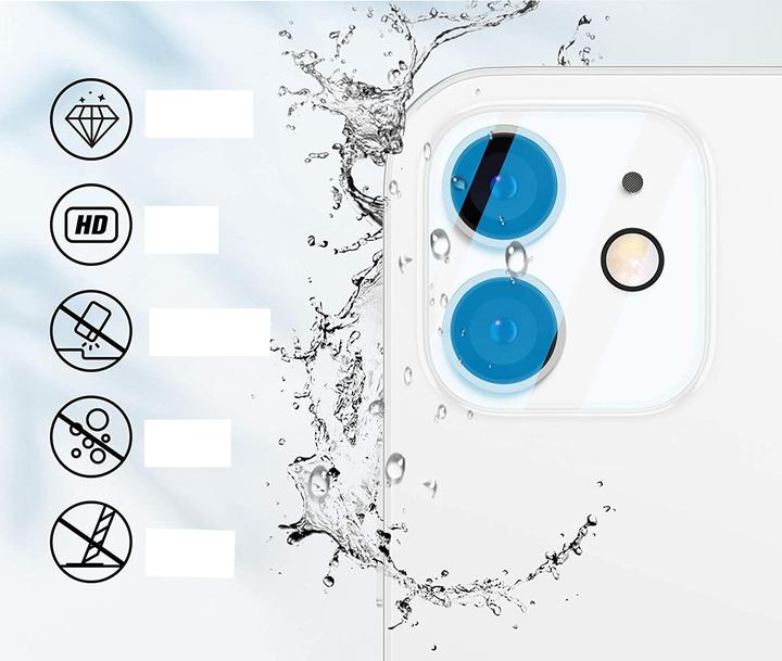 Produktbild Apfelkiste iPhone 12 Kamera Protector Panzer Glas (2er Set), Transparent (2 Stück, Apple iPhone 12)