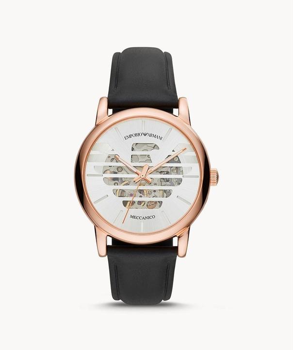 Produktbild Emporio Armani Orologio Automatico in Pelle Tono Rosa Oro (43 mm)