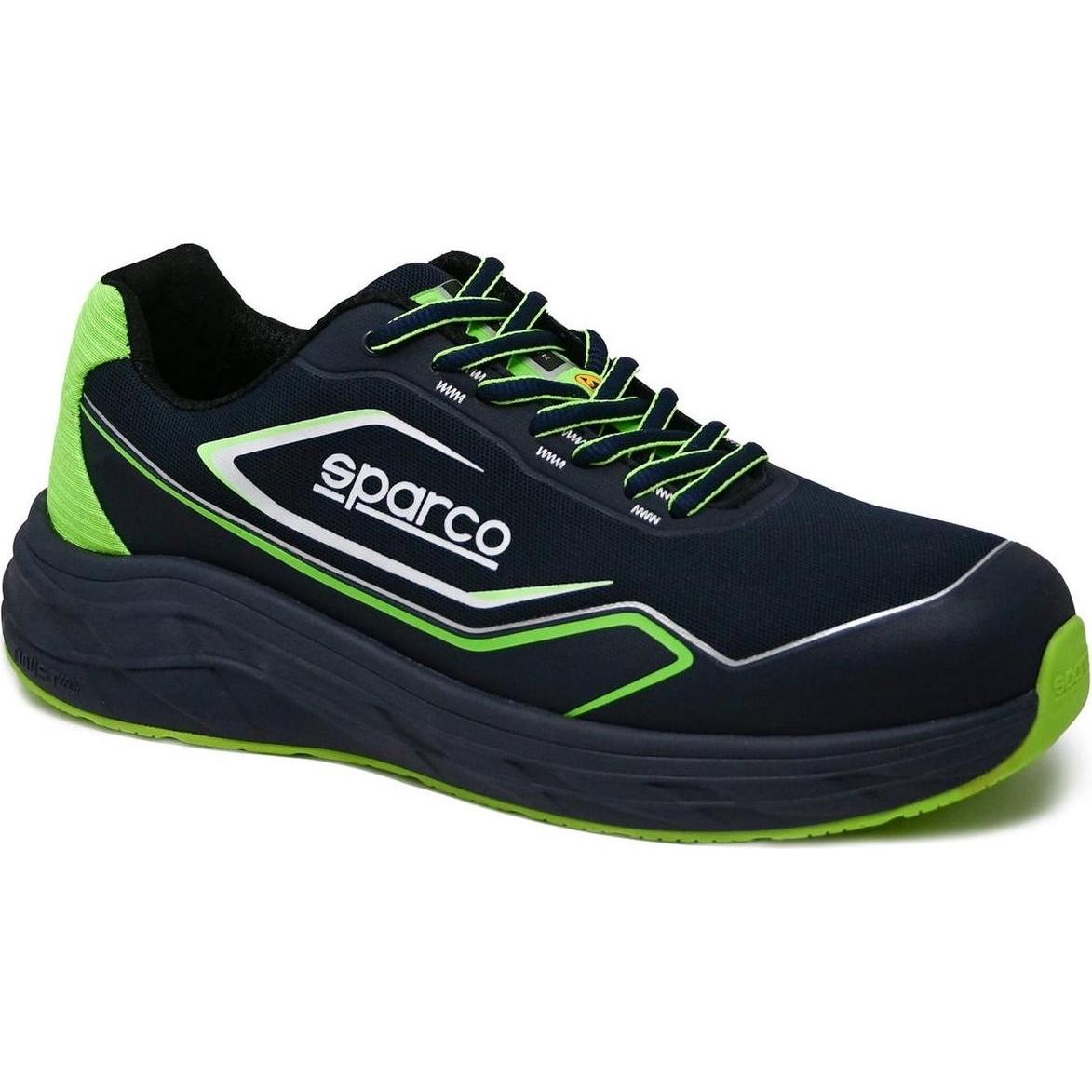 Sparco Herren Grün/Blau Motorsportschuhe, Sicherheitsschuhe Impulse (46)