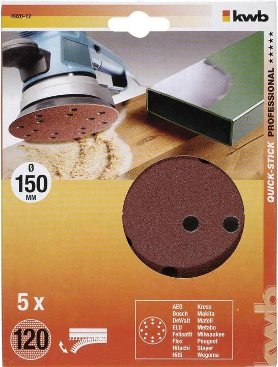 Produktbild kwb Quick-Stick Schleifscheiben (120)