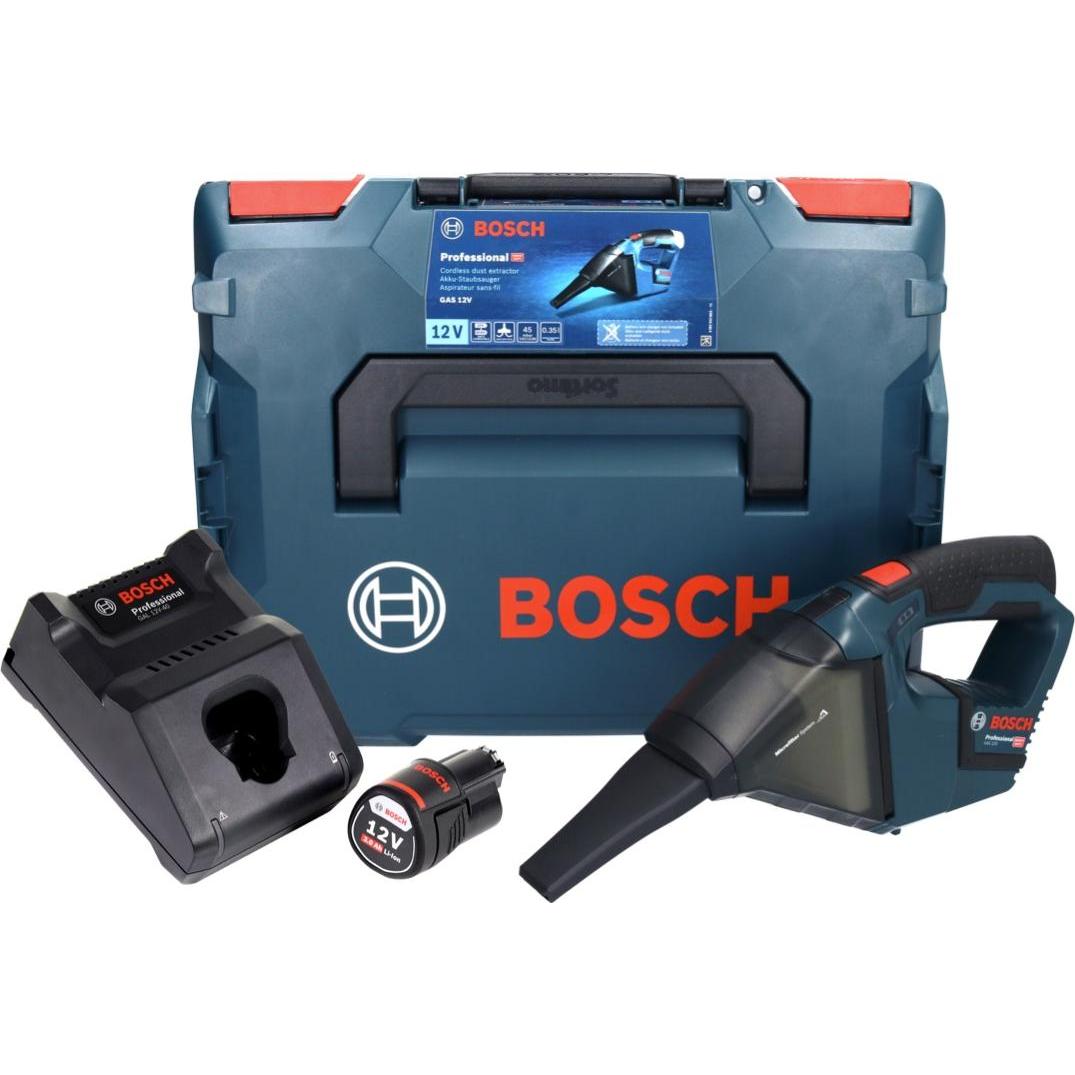 Thumbnail - Bosch Hausgeräte Bosch GAS 12V Professional Akku Staubsauger 12 V 0,35 l + 1x Akku 3,0 Ah + Ladegerät + L-Boxx, Staubsau...