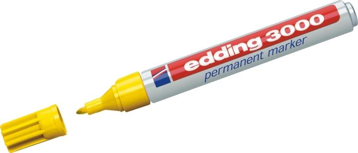 Actual product image Edding Permanent Marker 3000 (Yellow, 3 mm, 1 x)