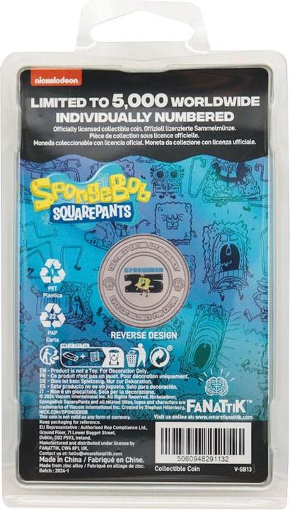 Image du produit Fanattik Pièce de collection Bob l'Éponge 25e anniversaire Édition limitée (2023)