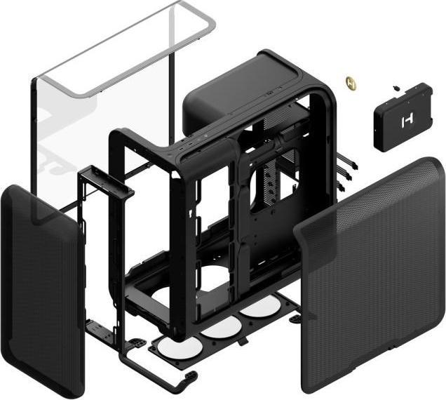 Produktbild Hyte X50 Mid Tower Case Pitch Black (ATX, E-ATX, mATX, Mini-ITX)