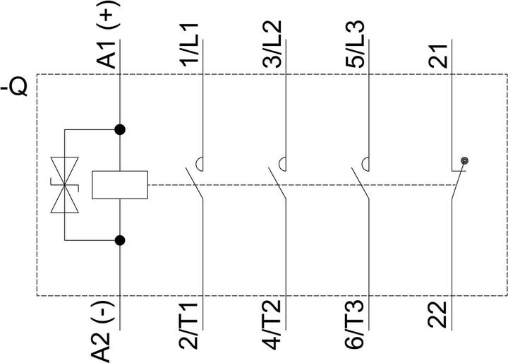 Produktbild Siemens Leistungsschütz 5,5kW 3S 24VDC 12A 3RT2017-1KB42