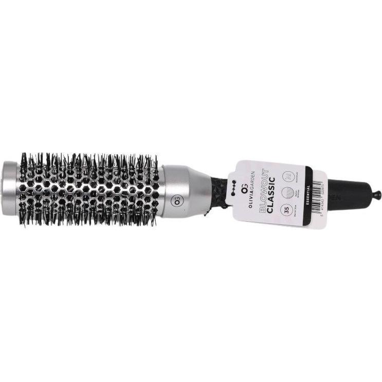Olivia Garden, Haarbürste + Kamm, Essential Blowout Classic silver 35 mm Ø