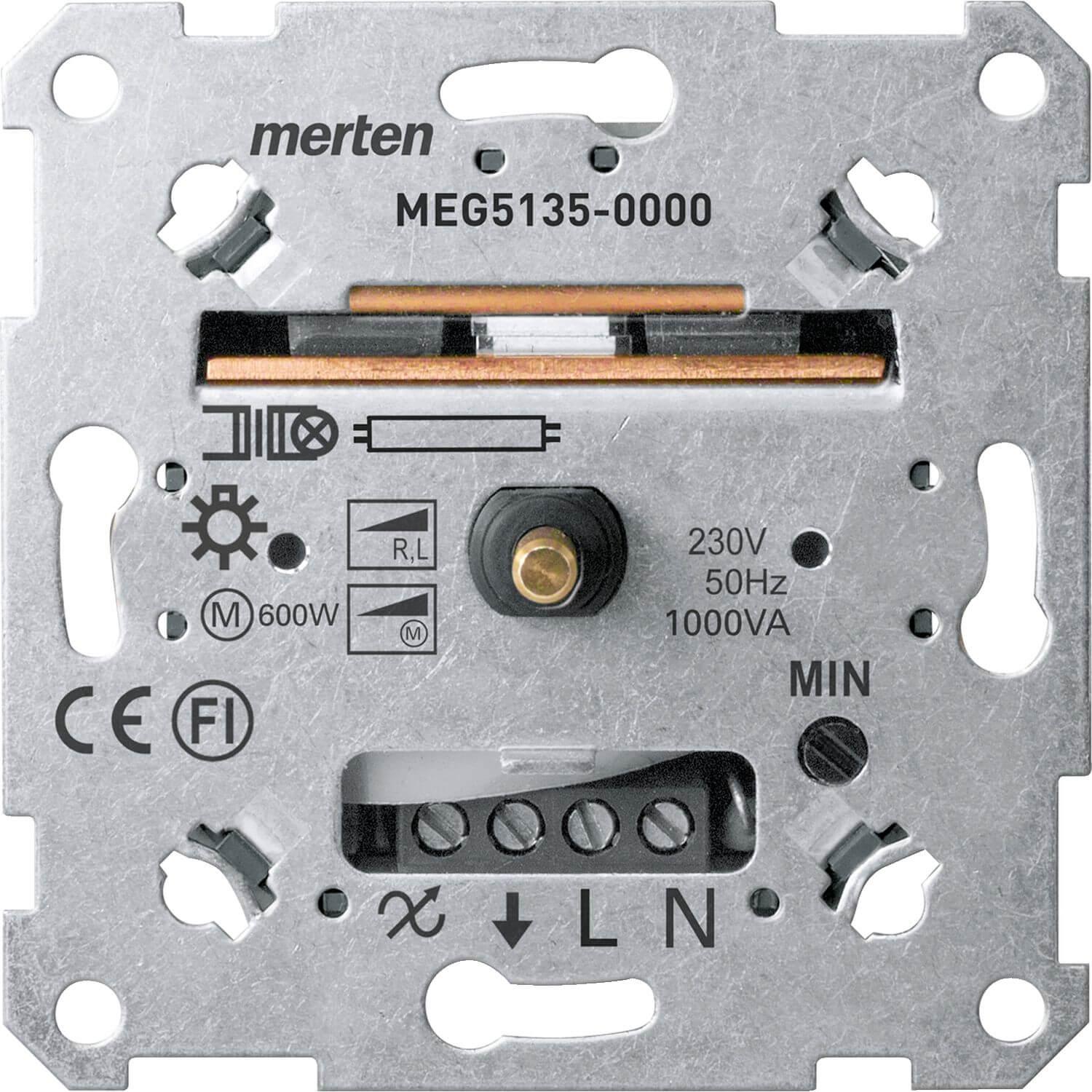 Merten, Lichtschalter + Storenschalter, Drehdimmer-Einsatz