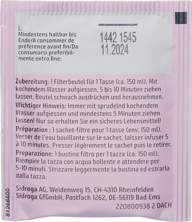 Valori nutrizionali e ingredienti Sidroga Tè ai fiori d'arancio (1.20 g)