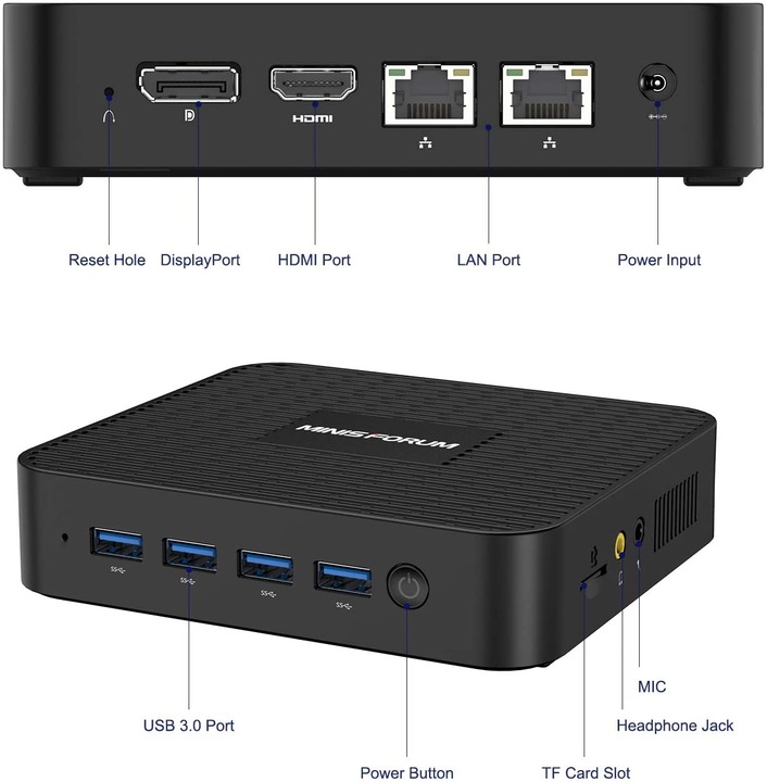 Produktbild Minisforum Mini PC GK50-128GB